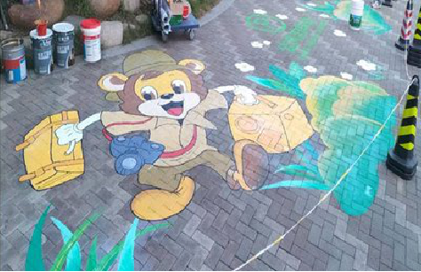 庐山市夏季画地面彩绘会遇到的问题