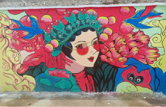 庐山市墙体彩绘-网红墙