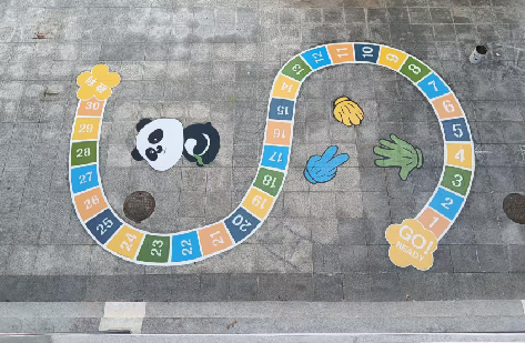 庐山市地面游戏彩绘