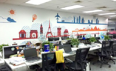 庐山市教你设计办公室墙绘的方法。