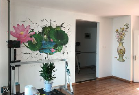 庐山市墙体彩绘相比墙纸的优势。