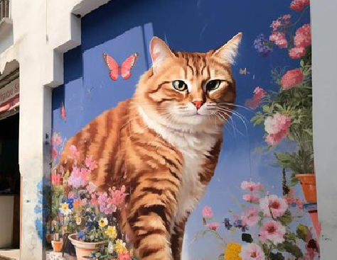 庐山市自己绘制有个性的手绘墙