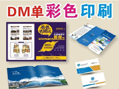 庐山市单页印刷,色彩搭配简单。